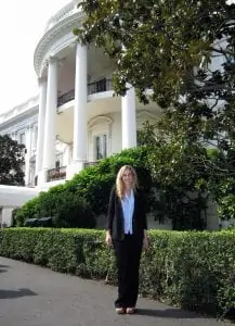 White House lawn during OA internship