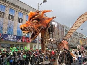 Famous Festivals in Europe St. Patrick's Day parade in Dublin, Ireland