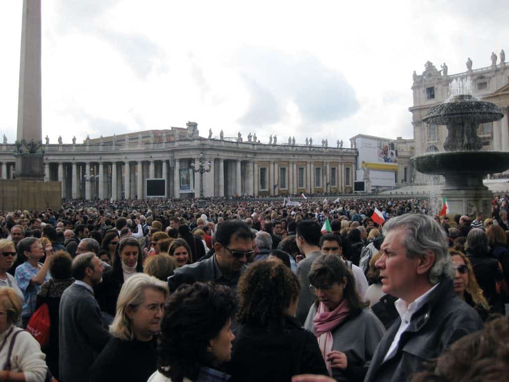 waiting for the pope Rome, Italy