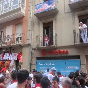 streets of Pamplona during running of the bulls