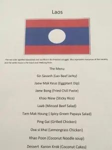 lao cuisine menu