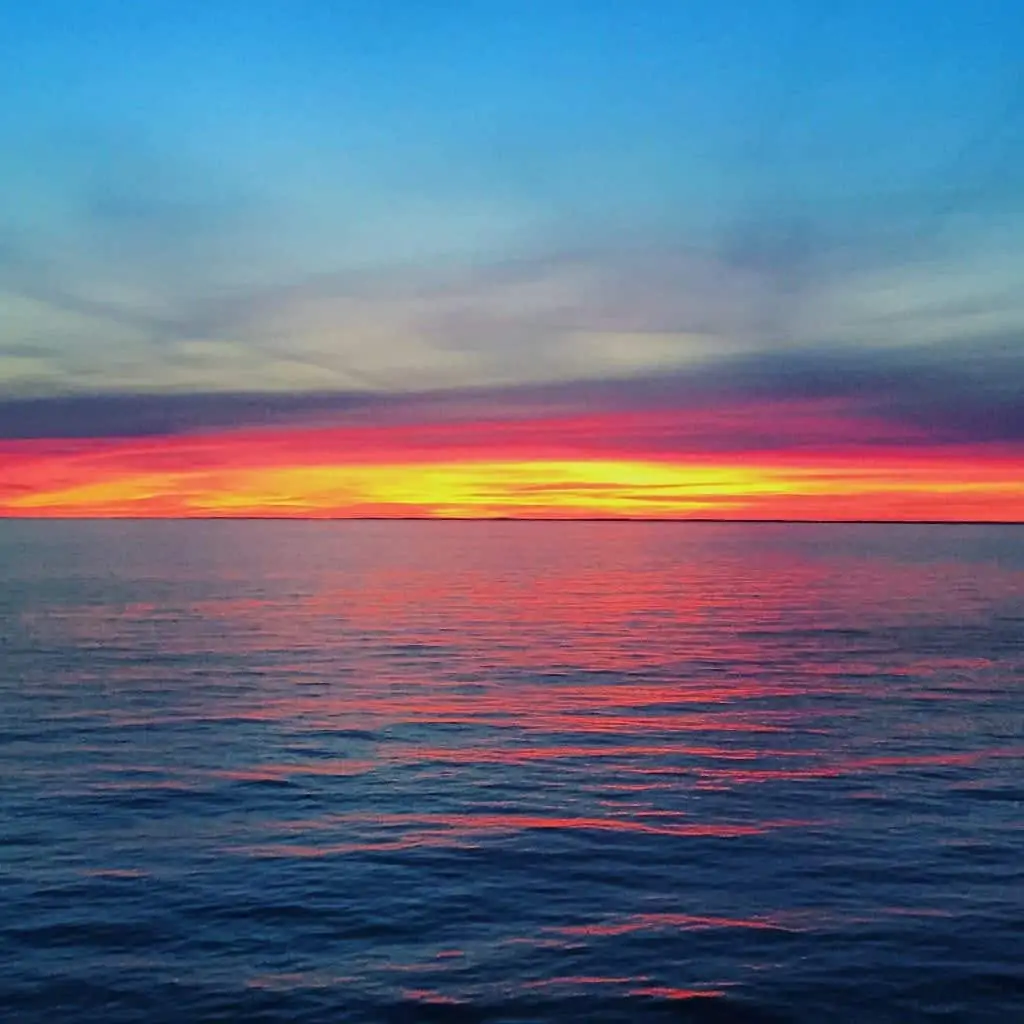 Baltic Sea Cruise sunset from Regal Princess