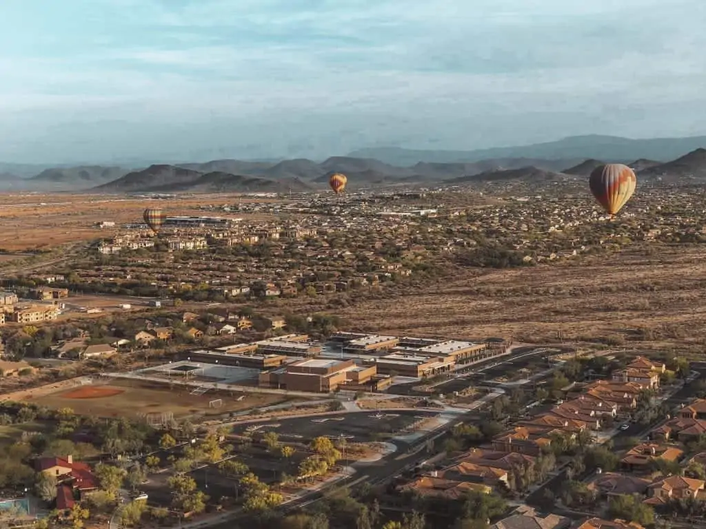 hot air ballon ride phoenix, arizona