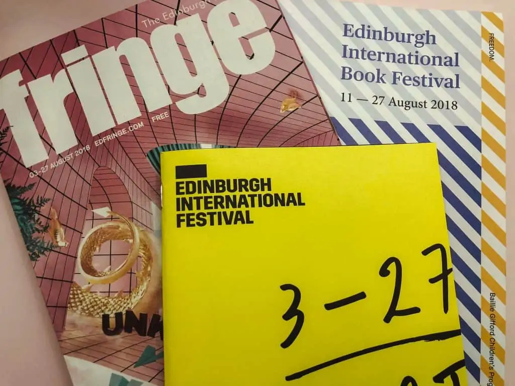 Edinburgh Festivals in August brochures