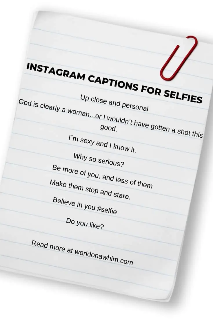instagram captions for selfies