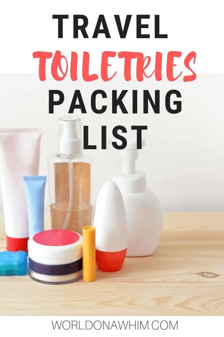 packing list toiletries