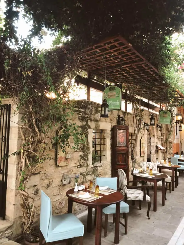 restaurant in Crete Greece