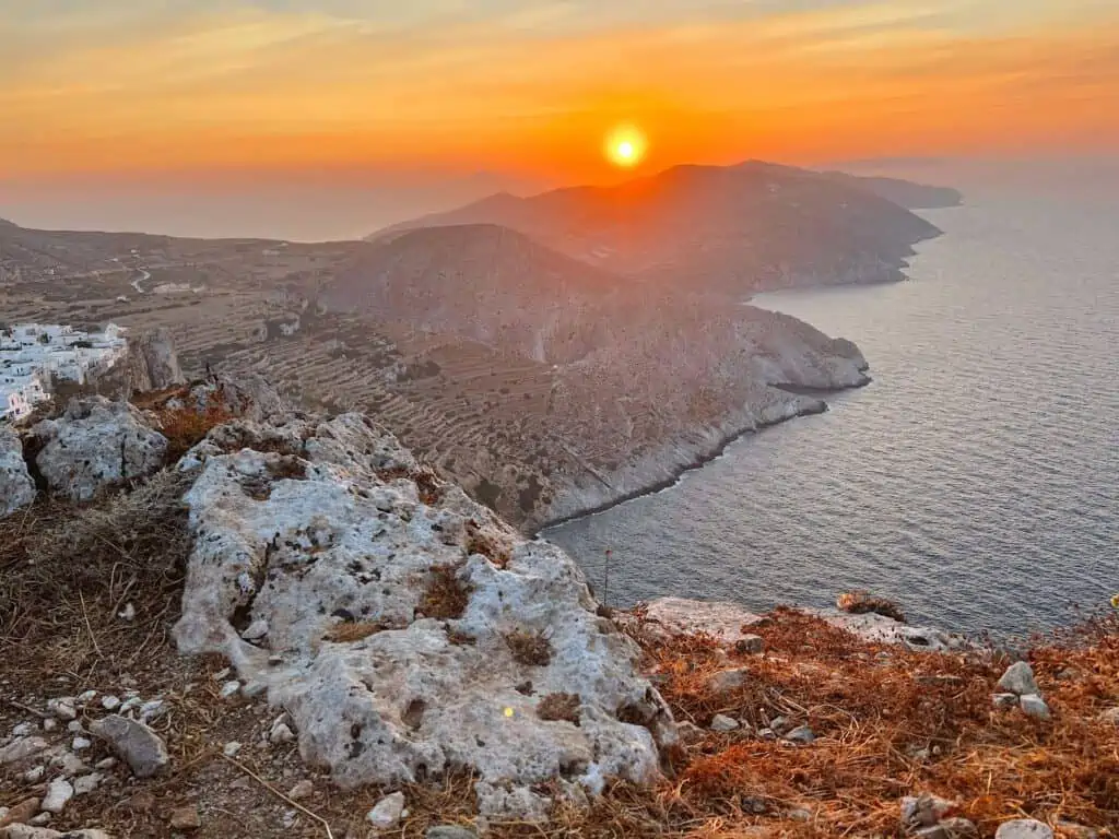 Sunset in Folegandros Greece